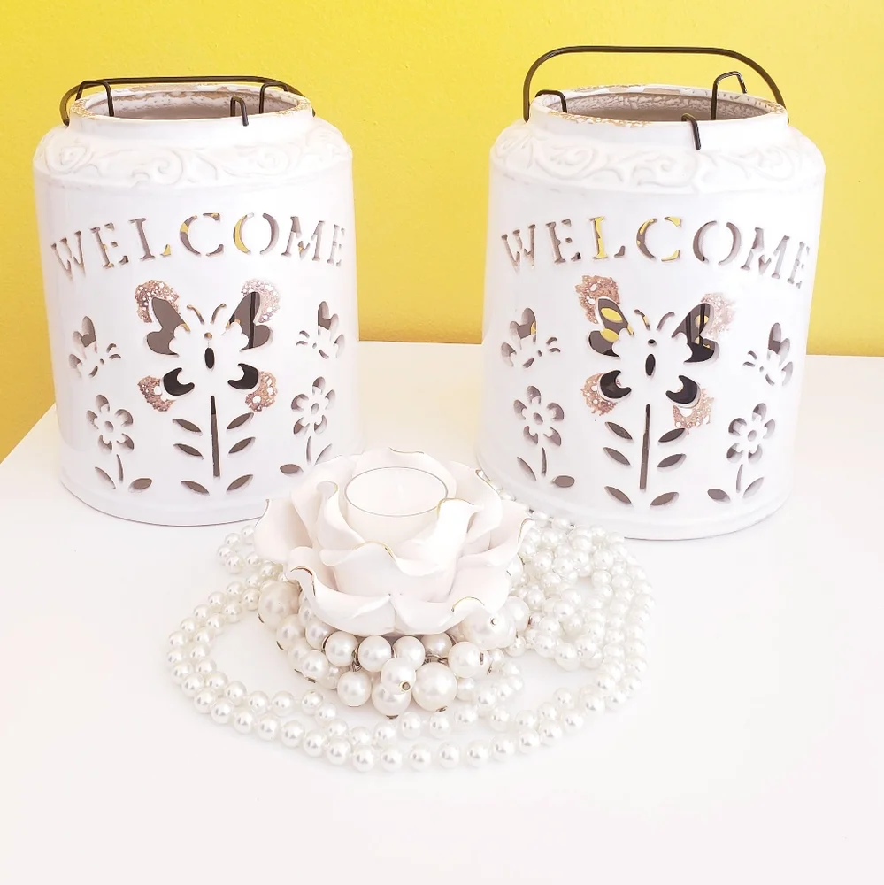 Ceramic Flower Votive Candle Holder